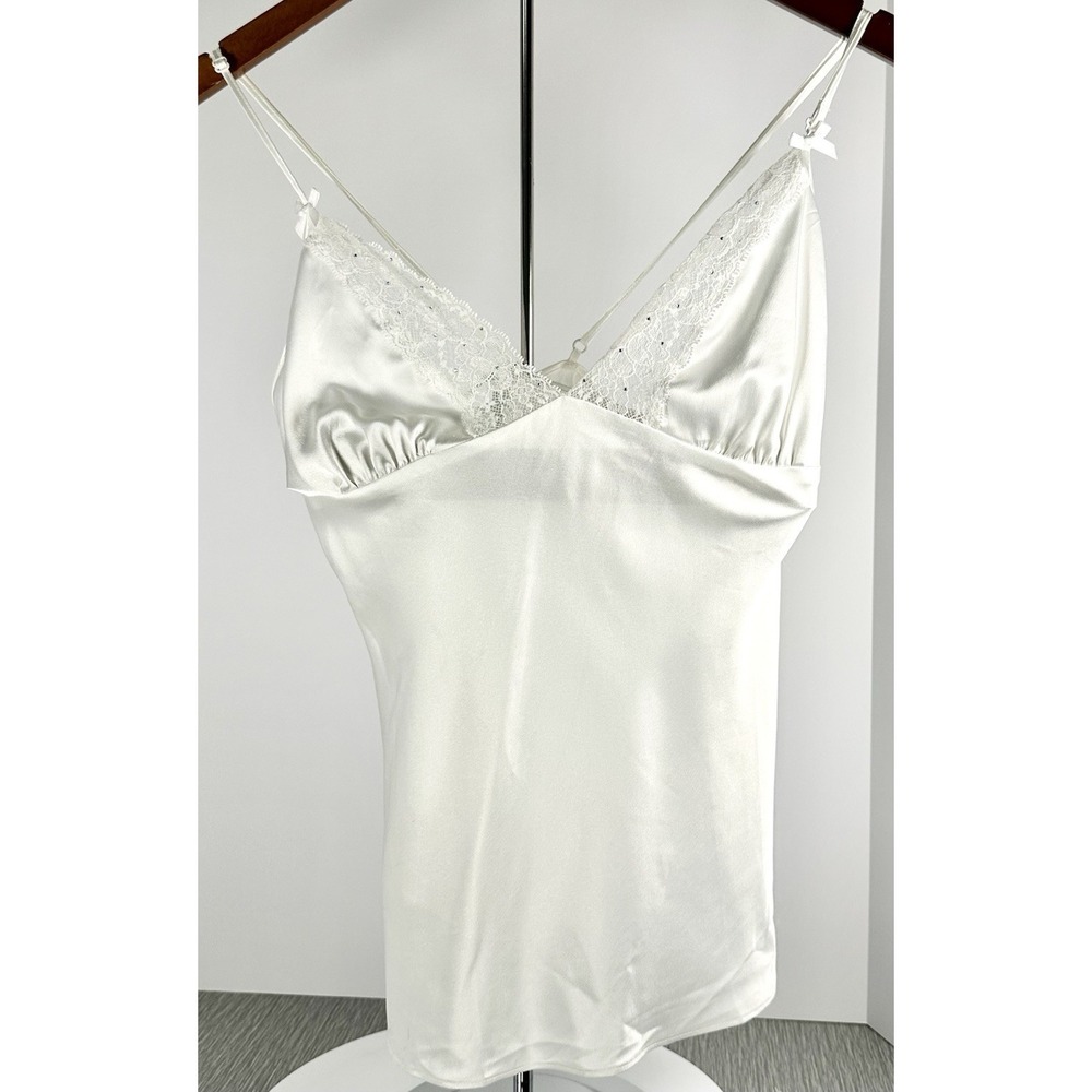 NWT Victoria Secret I‎ DO Bridal Satin & Lace Trim Babydoll Cami Sexy Lingerie